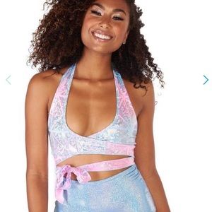Iheartraves sparkly wrap top